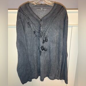 Marc Ecko trompe loeil rosary longsleeve button shirt